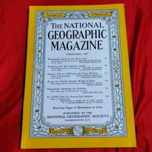 Vintage National Geographic Magazine February 1957